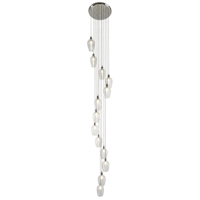 Amber Point 13lt pendant bright nickel plate Pendant light Bright nickel plate & clear glass