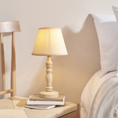 Elmhurst Table Table light Natural ash & vintage white fabric