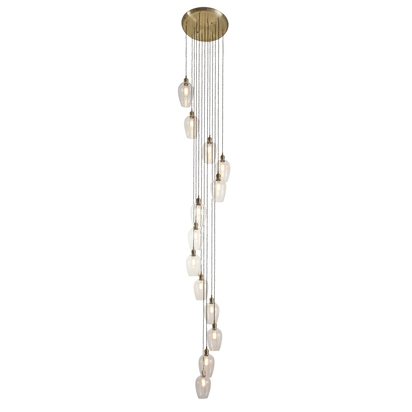 Ash Lane 13lt pendant antique brass plate Pendant light Antique brass plate & clear glass