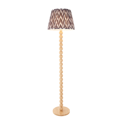 Milton Floor Floor light Natural bamboo & pearl grey fabric