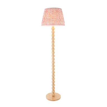Melrose Floor Floor light Natural bamboo & coral pink fabric