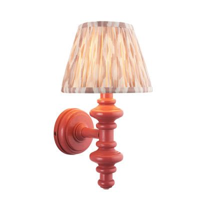 Orion Wall Wall light Satin pink clay paint & neutral print fabric