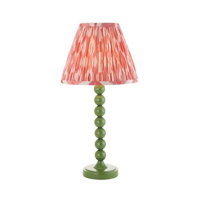 Avonheath Table Table light Gloss Cotswold green & coral pink fabric