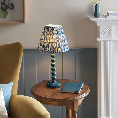 Beechham Table Table light Gloss marlin blue paint & marlin blue fabric