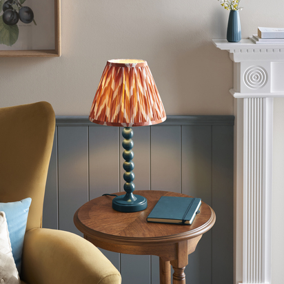 Beechfield Table Table light Gloss marlin blue paint & apricot orange fabric