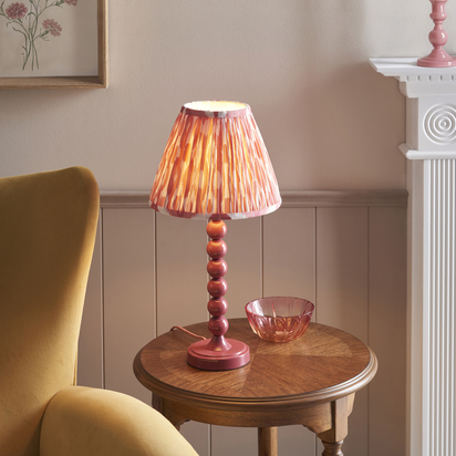 Avonheath Table Table light Gloss pink clay paint & coral pink fabric