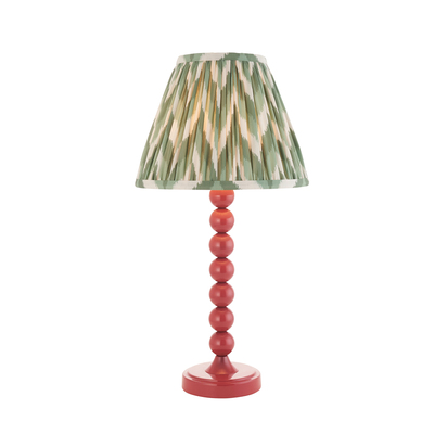 Beechfield Table Table light Gloss pink clay paint & cotswold green fabric