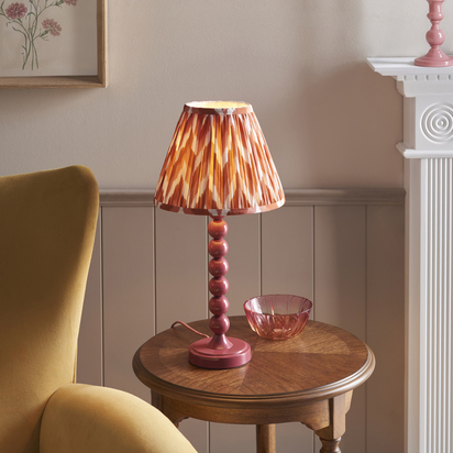 Beechfield Table Table light Gloss pink clay paint & apricot orange fabric