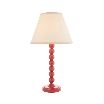 Avonvale Table Table light Gloss pink clay paint & vintage white fabric