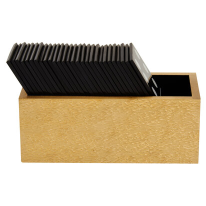 Prionell Games Gold Domino Set with Black Dominoes