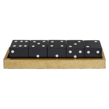 Churchill Games Gold Dice Set with 5 Black Dice