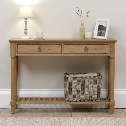 Console Table - Elkstone Mellow Oak - The Cotswold Company
