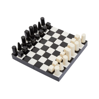 Churchill Games Small Black and White Foldable Chess Set