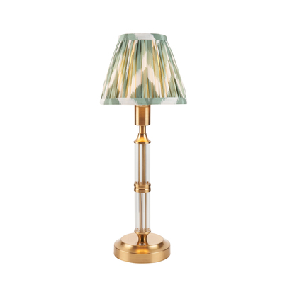 Brentbridge Table Table light Brushed aged brass plate & cotswold green fabric