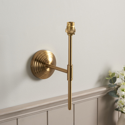 Briarwell Wall Fitting Wall light Brushed aged brass plate
