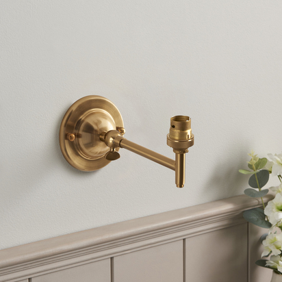 Abberwood Wall Fitting Wall light Brushed aged brass plate