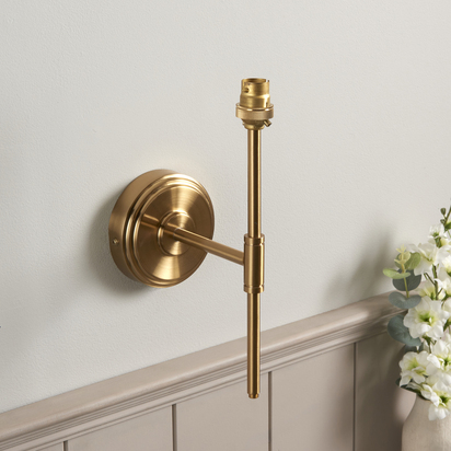 Calbury Wall Fitting Wall light Brushed aged brass plate