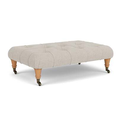 Amelia Small Foot Stool - Natural - Aquaclean Oxford - The Cotswold Company