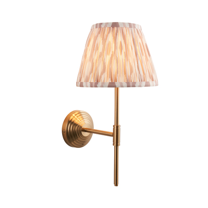 Briarbridge Wall Wall light Brushed aged brass plate & neutral print fabric