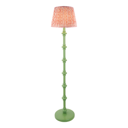 Pebworth Floor Floor light Satin cotswold green paint & coral pink fabric