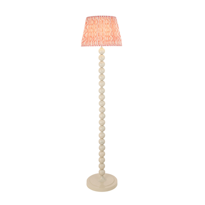 Beechton Floor Floor light Gloss almond white paint & coral pink fabric