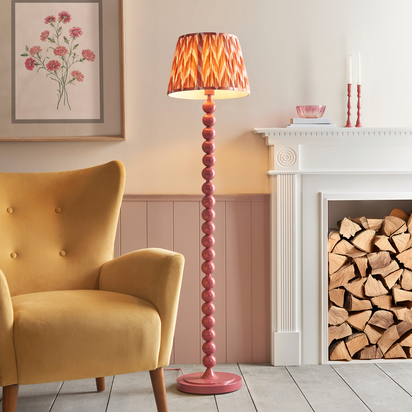 Beechwell Floor Floor light Gloss pink clay paint & apricot orange fabric