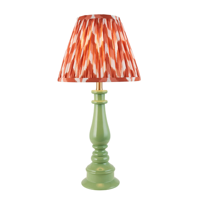 Brentcroft Table Table light Cotswold green & apricot orange fabric