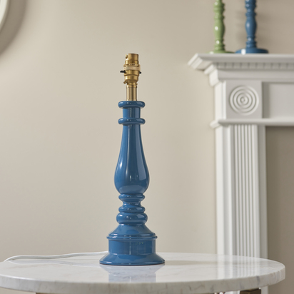 Brentwood Table Table light Marlin blue & vintage white fabric