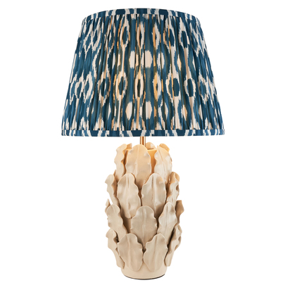 Blytheleigh Table Table light Ivory crackle glaze & marlin blue fabric