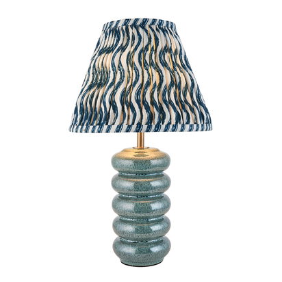 Burstead Table Table light Ocean spray glaze & marlin blue fabric