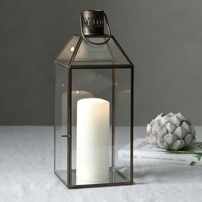 Haversham Antique Brass Lantern Tall - Home Accessories - The Cotswold Company