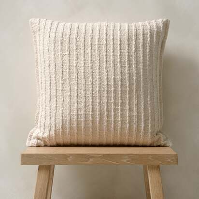 Bowen Hand Woven Natural Stripe Cushion 45x45cm - Home Accessories - The Cotswold Company