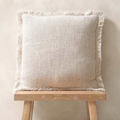 Kemble Fringed Cushion - Oatmeal - Home Accessories - The Cotswold Company