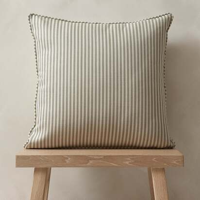 Lansdown Ticking Stripe Cushion Apple - Home Accessories - The Cotswold Company