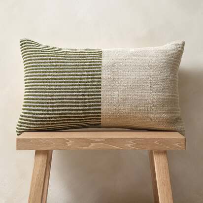 Woven Cotton Stripe Cushion Forest - Home Accessories - The Cotswold Company
