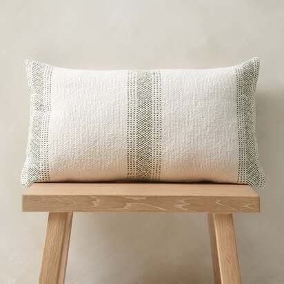 Digby Woven Green Stripe Cushion - Home Accessories - The Cotswold Company