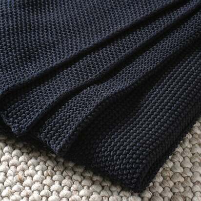 Chunky Knit Throw Navy - Home Accessories - The Cotswold Company