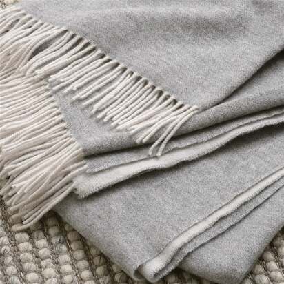Throw With Cashmere - Mid Grey - Home Accessories - The Cotswold Company