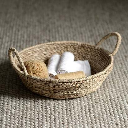Home Accessories Seagrass Round Tray - Small - The Cotswold Company