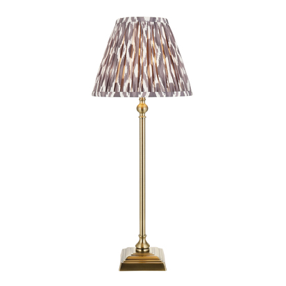Brackenfield Table Table light Antique brass plate & pearl grey fabric