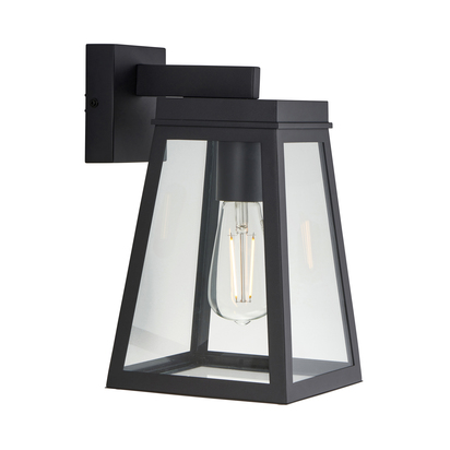 Brackencombe Wall Wall light Textured black & clear glass