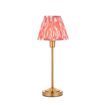 Brockheath Table Table light Vintage brass finish & coral pink fabric