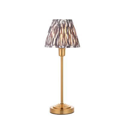 Brockheath Table Table light Vintage brass finish & pearl grey fabric
