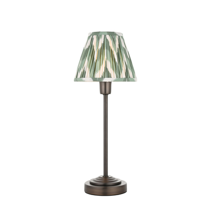 Brockvale Table Table light Antique bronze plate & cotswold green fabric
