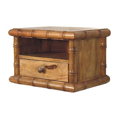 Bamboo Open Bedside in Amber Oak Finish