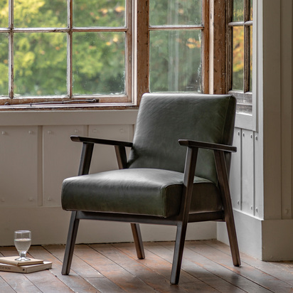 Fengate Armchair Heritage Green Leather