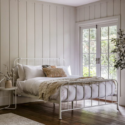Elmwick 5' Kingsize Bed Ivory 1575x2090x1120mm  - Kingsize
