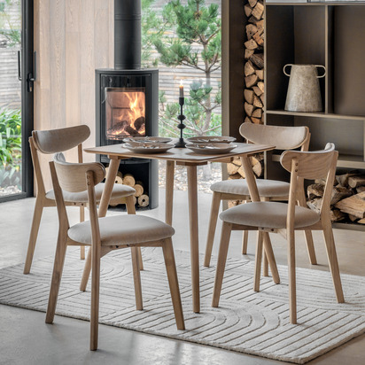 Burcroft Square Dining Table Natural 770x770x750mm