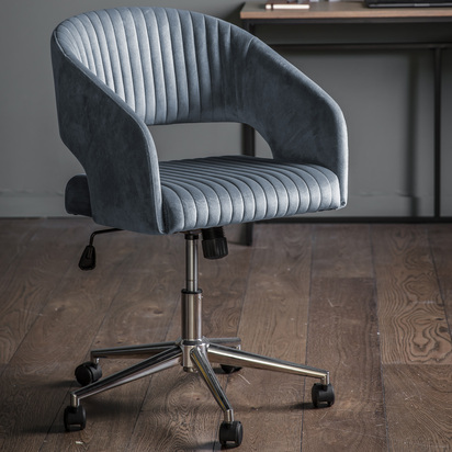 Fenbridge Swivel Chair Grey Velvet