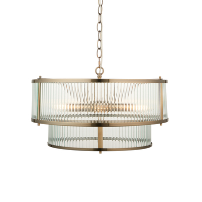 Taormina 5 Pendant Light Antique Brass
